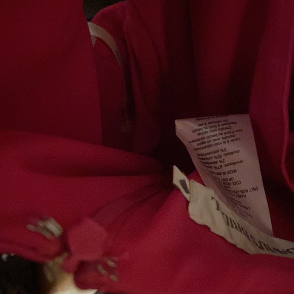 David’s Bridal stretch satin dress. Size 12, color is begonia. Zips in back. - Picture 5 of 5